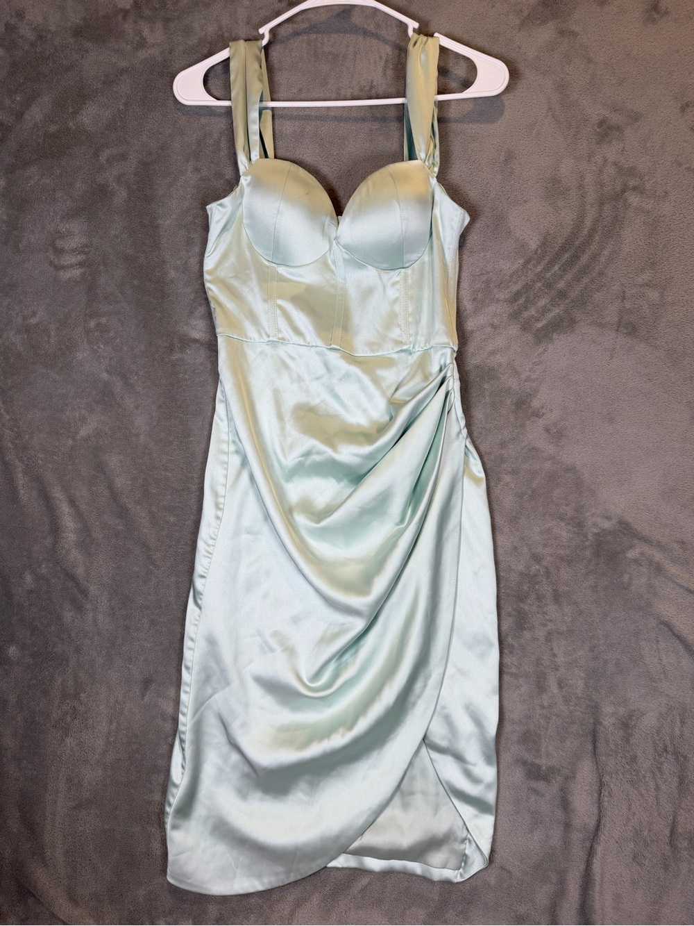 Miss Circle New York Hedy Mint Green Satin Corset Dress Size Small
